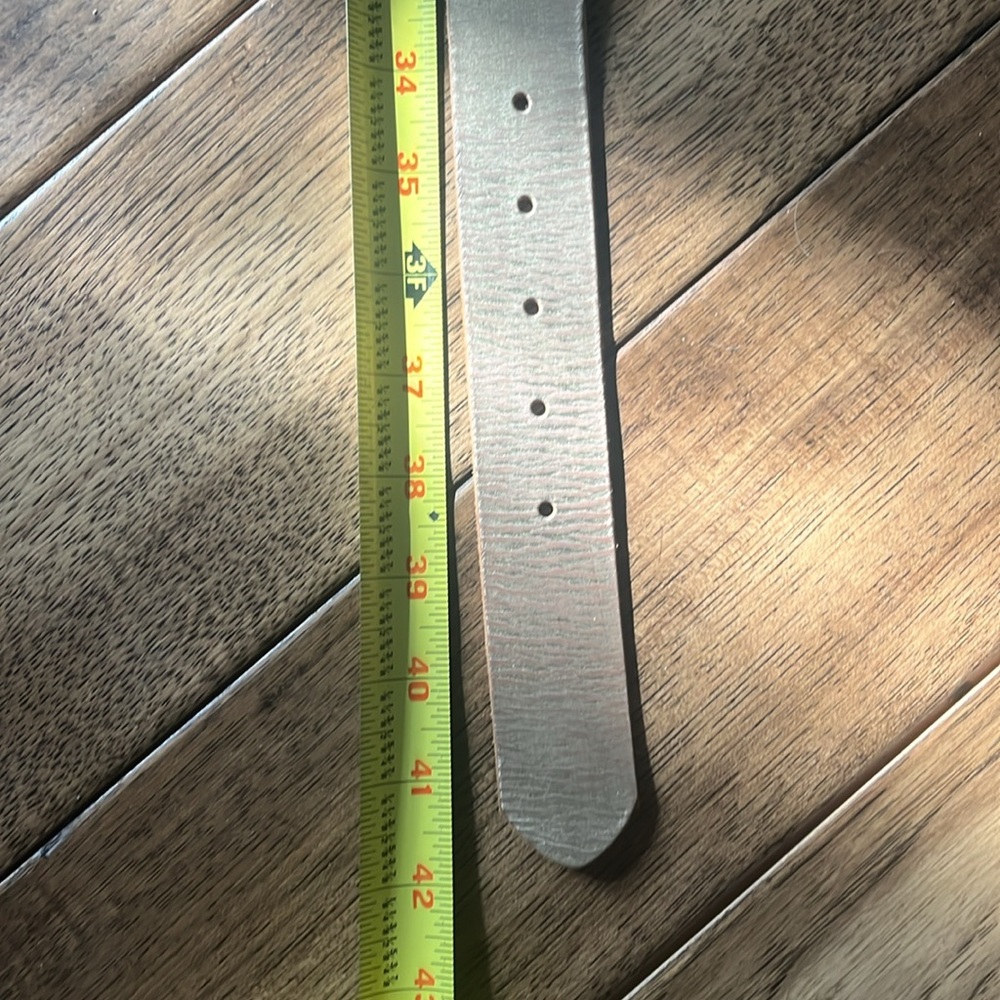 Gold FOSSIL woven leather belt - Picture 5 of 6